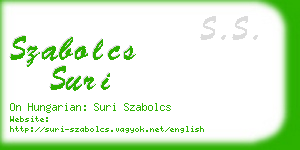szabolcs suri business card